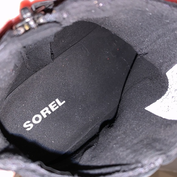 SOREL Joan of Arctic Waterproof Leather Wedge II Buckle Boot BLACK size 6.5 us - Picture 7 of 8